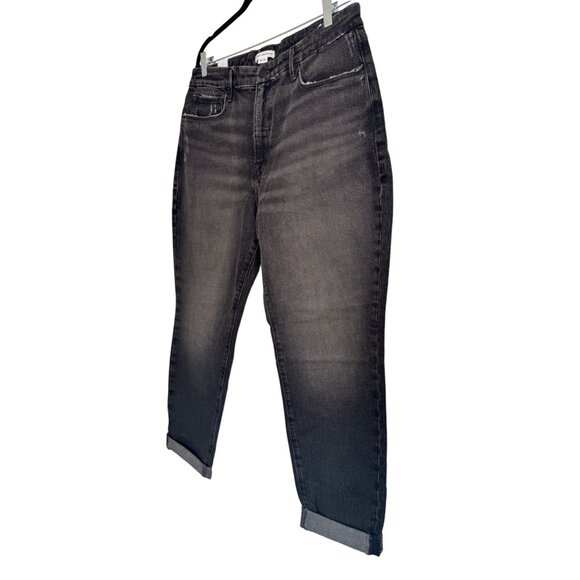 Good American Good Girlfriend High Size 12/31 Black Demin Jean Loose In The Leg - Picture 11 of 12